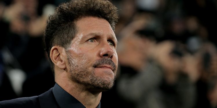 Diego Simeone head coach of Atletico Madrid looks on before the UEFA Champions League group D match between Juventus and Atletico Madrid at Allianz Stadium on November 26, 2019 in Turin, Italy. (Photo by Giuseppe Cottini/NurPhoto via Getty Images)